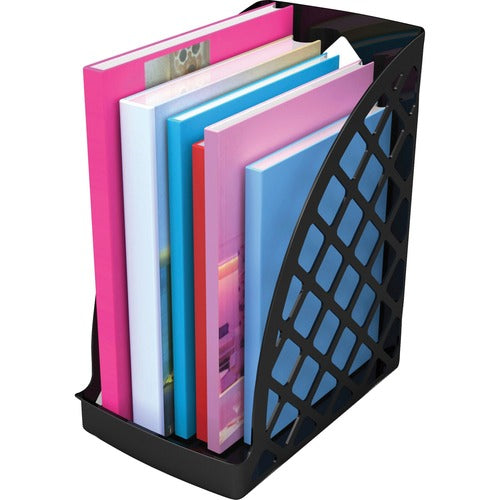 Deflecto Magazine File, Jumbo, 6-1/4"x10"x11-7/8", Black