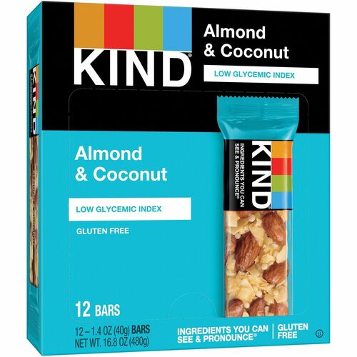 Kind LLC dba Kind Snacks Fruit & Nut Bars, Almond/Coconut, 1.4oz, 12/BX