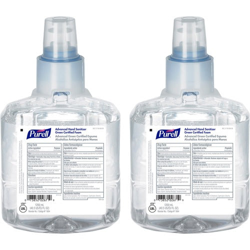 Gojo Foam Hand Sanitizer f/PURELL LTX-12,1200ml, 2/CT, Clear-GOJ190402CT