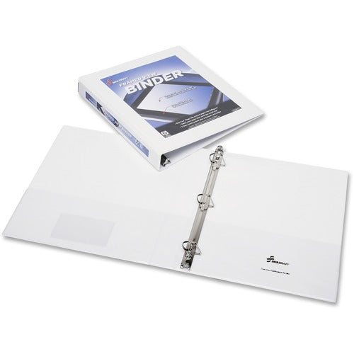 SKILCRAFT View Binder, Framed, D-Ring, 1" Capacity, Letter-size, White