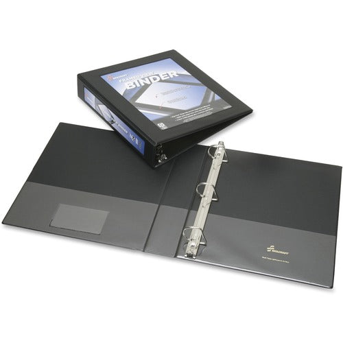 SKILCRAFT View Binder, Framed, D-Ring, 1-1/2" Cap, Letter-size, Black