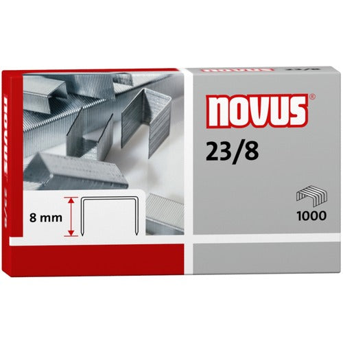 Dahle North America Inc. Staples, Novus, Heavy-Duty, 23 Gauge, 8mm, 1000/CT, Gray