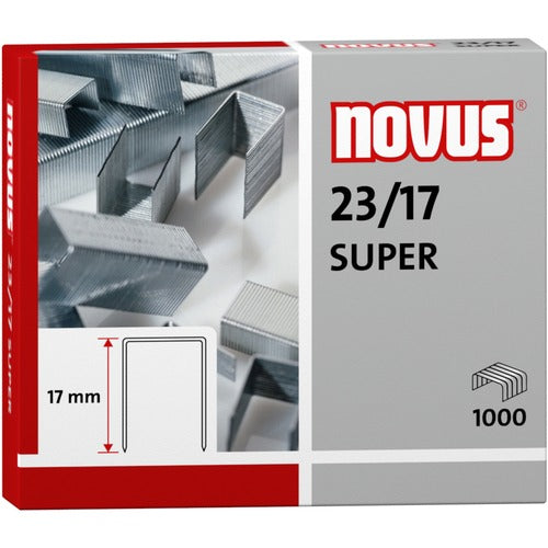 Dahle North America Inc. Staples, Novus, Heavy-Duty, 23 Gauge, 17mm, 1000/CT, Gray