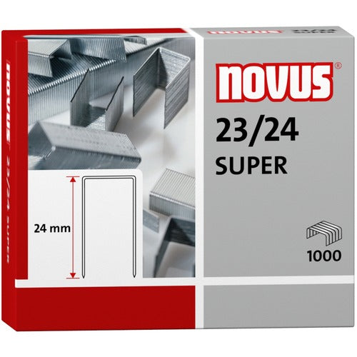 Dahle North America Inc. Staples, Novus, Heavy-Duty, 23 Gauge, 24mm, 1000/CT, Gray