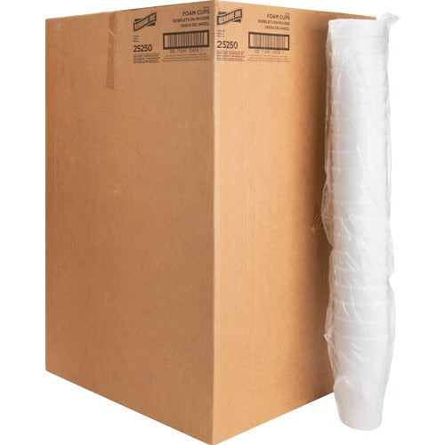 Genuine Joe Styrofoam Cups, 20oz, 500/CT, White-GJO25250