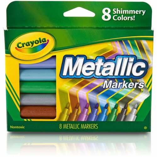Crayola Metallic Markers, Nontoxic, 8/ST, Assorted