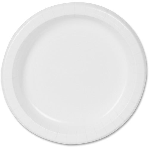 Dixie Foods Paper Plates, 8-1/2", 125/PK, White-DXEDBP09W
