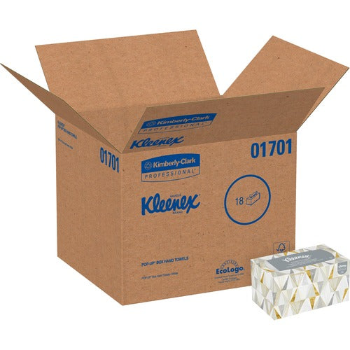 Kimberly-Clark Professional Hand Towels, w/Pop-up Box, 120/BX, 18BX/CT, White