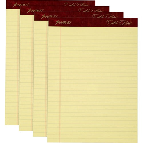 Tops Writing Pads, Legal-Rld, 50 Shts, 8-1/2"x11-3/4", 4/PK, CA
