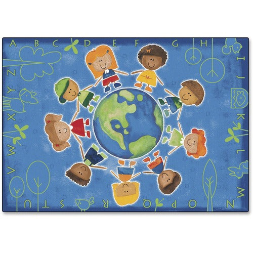 Carpets for Kids Give The Planet A Hug Rug, 8'x12', Rectangle, Multi