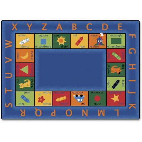 Carpets for Kids Circletime Rug, Bilingual, Rectangle, 8'4"x11'8"