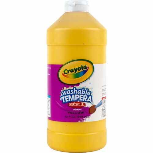 Crayola Washable Tempera Paint, 32oz, Yellow