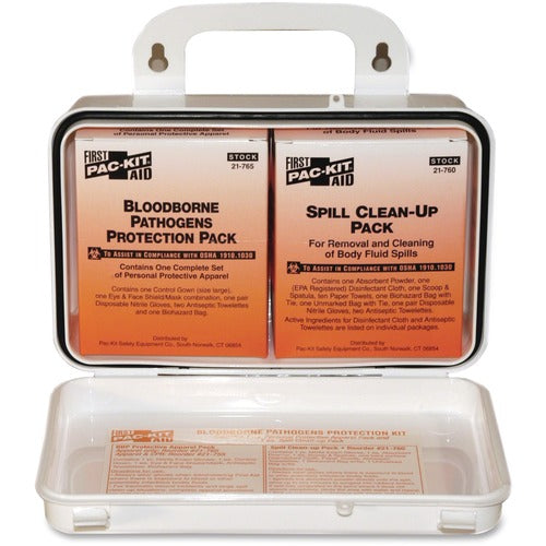 Pac Kit Safety Equipment Bloodborne Pathogens Kit, White