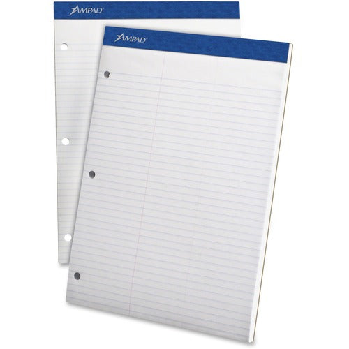 Tops Dual Pad, 3-H, Law Rld, 8-1/2"x11-3/4", 100Sht, WE