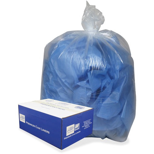 Webster Trash Bags, 31-33 Gallon, .6 mil, 33"x39", 250/CT, Clear