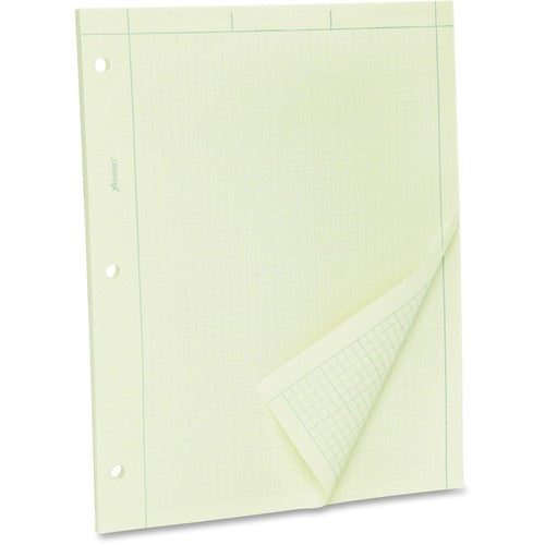 Tops Engineer Pads,Ruled 5x5 Sq/Inch,100 Shts/Pad,8-1/2"x11",GN