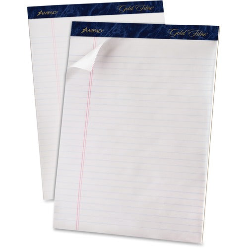 Tops Perforated Pads,Wide Rule,50 Shts,8-1/2"x11-3/4", 4/PK, WE