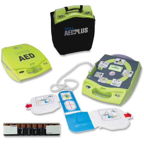 Zoll Medical Corp AED Plus Defibrillator, Fully-Automatic, Lime Green