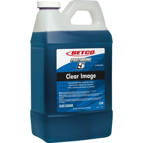 Betco Corporation Cleaner, f/Glass/Surfaces, FASTDRAW 5, 2L, Blue