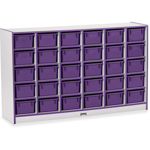 Jonti-Craft, Inc. Cubbie Storage Unit,w/30 Bins,29.5"x48"x15",PE Edge/Trays