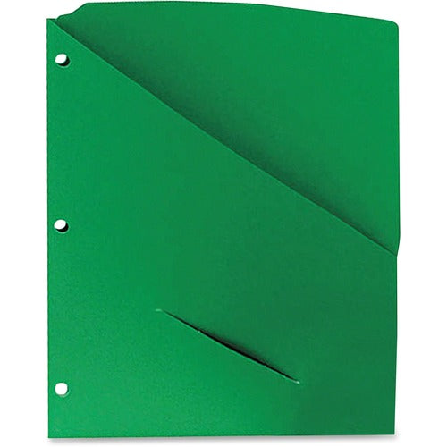 Pendaflex Project Folder,w/Slash Pocket,3-HP,LTR,25/PK,Green
