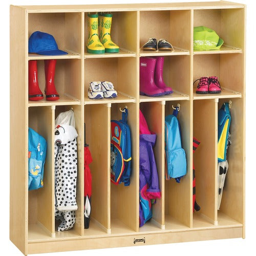 Jonti-Craft, Inc. 8 Section Locker, Standard, 50.5"x48"x15", Woodgrain