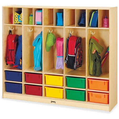Jonti-Craft, Inc. Locker Organizer,w/10 Color Tubs,Large,50.5"x60"x15",Baltic