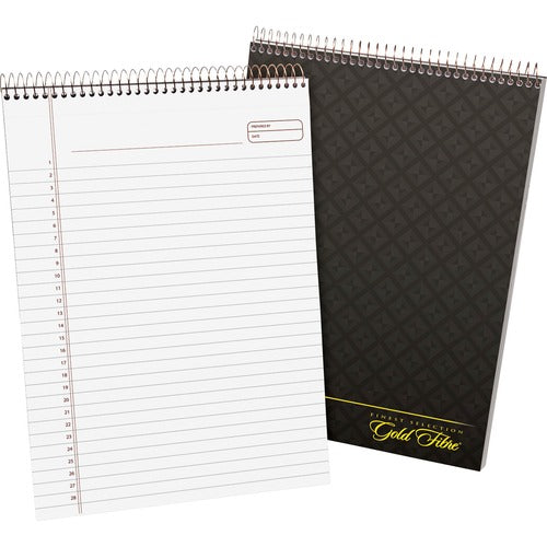 Tops Gold Fiber Wirebound Pad, Legal Ruled, 8-1/2"x11-3/4", BY