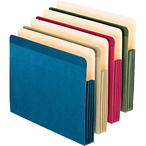 Pendaflex File Pockets, Color, 3-1/2" Exp., Letter, 4/PK, Assorted