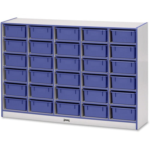 Jonti-Craft, Inc. Mobile 30 Tub Storage,w/Bins,42"x60"x15",Blue