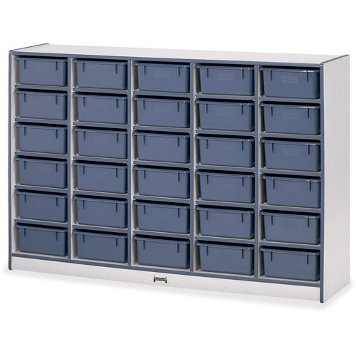 Jonti-Craft, Inc. Mobile 30 Tub Storage,w/Bins,42"x60"x15",Navy
