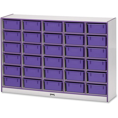 Jonti-Craft, Inc. Mobile 30 Tub Storage,w/Bins,42"x60"x15",Purple