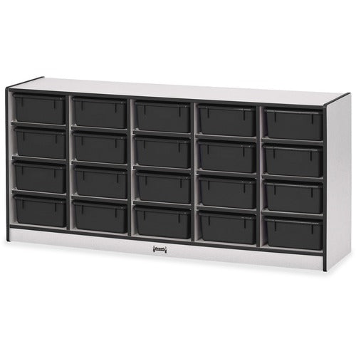 Jonti-Craft, Inc. Mobile 20 Tub Storage,No Bins,29.5"x24.5"x15",Black