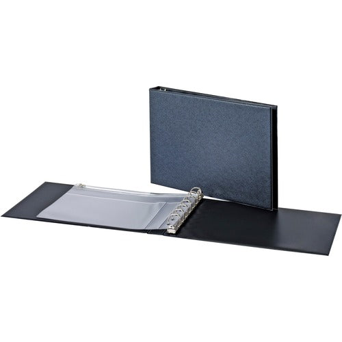 Cardinal 7-Ring Check Binder, D-Ring, Zipper Pouch, 1", Black