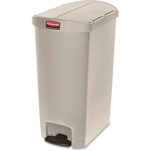 Rubbermaid Commercial Products Slim Jim Stepon, 18Gal, 15-1/5"x22-1/2"x32-1/5", Beige