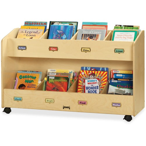 Jonti-Craft, Inc. Mobile Book Organizer,8 Section,29.5"x48"x16",Baltic