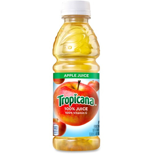 Quaker Foods Apple Juice, Tropicana, 10oz, 24/CT, Glow Yellow