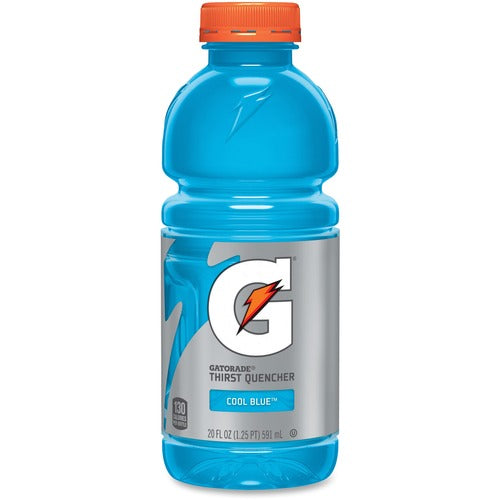 Quaker Foods Gatorade, Cool Blue Raspberry, 20oz, 24/CT, Baltic Blue