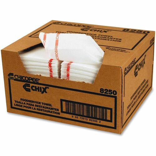 Chicopee Branded Products Reusable Food Service Towels,Fabric,13.5"x24",150/CT,RD/WE