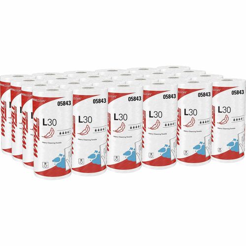 Kimberly-Clark Professional Cleaning Wipe, L30, 70-Sheet, 11"x10-2/5", 24/CT, White