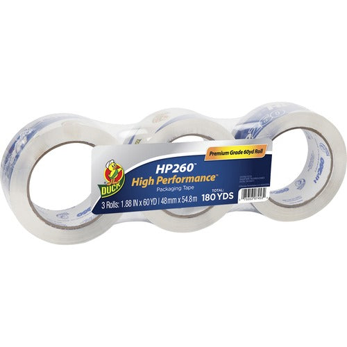 Duck Brand Sealing Tape, 3" Core, 3.1 mil, 1-7/8"x 60 Yards, 3/PK,Clear-DUC655074