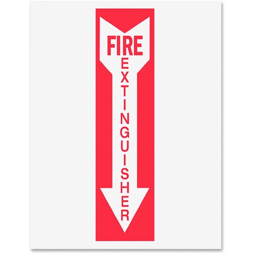Tarifold, Inc. Safety Sign Inserts-Fire Extinguisher, 6/PK, Red/White
