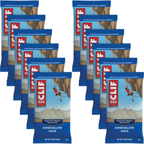 Clif Bar & Company Chocolate Chip Clif Bar, 2.4oz., 12/BX, Multi