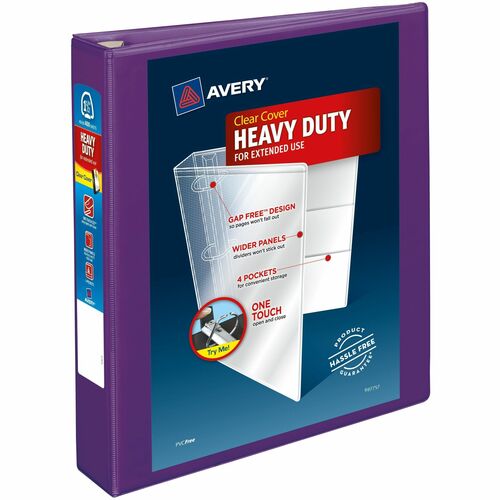 Avery View Binder, DuraHinge, 1-1/2", 8-1/2"x11", PE