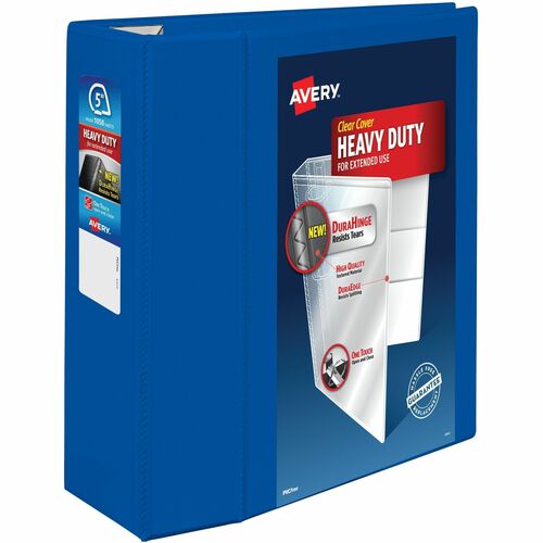 Avery View Binder, DuraHinge, 5" Capacity, 8-1/2"x11", Pac Blue