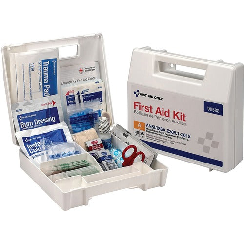 First Aid Only, Inc ANSI Bulk First Aid Kit, 25 Person, 89 Pieces, White-FAO90588