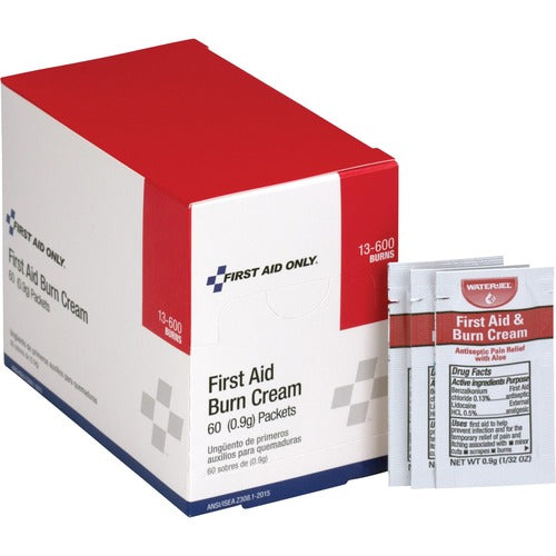 First Aid Only, Inc First Aid Burn Ointment, Singe Use Packets, 60/BX, Red/White-FAO13600