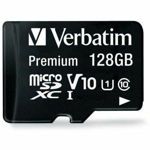 Verbatim Micro SDXC Memory Card, Premium, Adapter, 128GB, BK