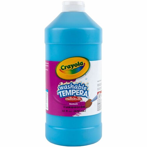 Crayola Washable Tempera Paint, 32oz, Turquoise