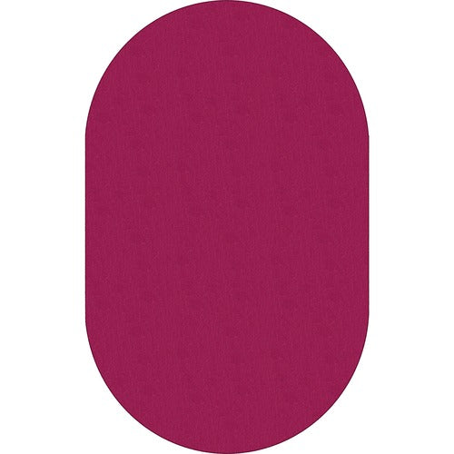 Flagship Carpets, Inc. Solids Traditional Rub, Oval, 7'6x12', Oval, Cranberry-FCIAS45CB